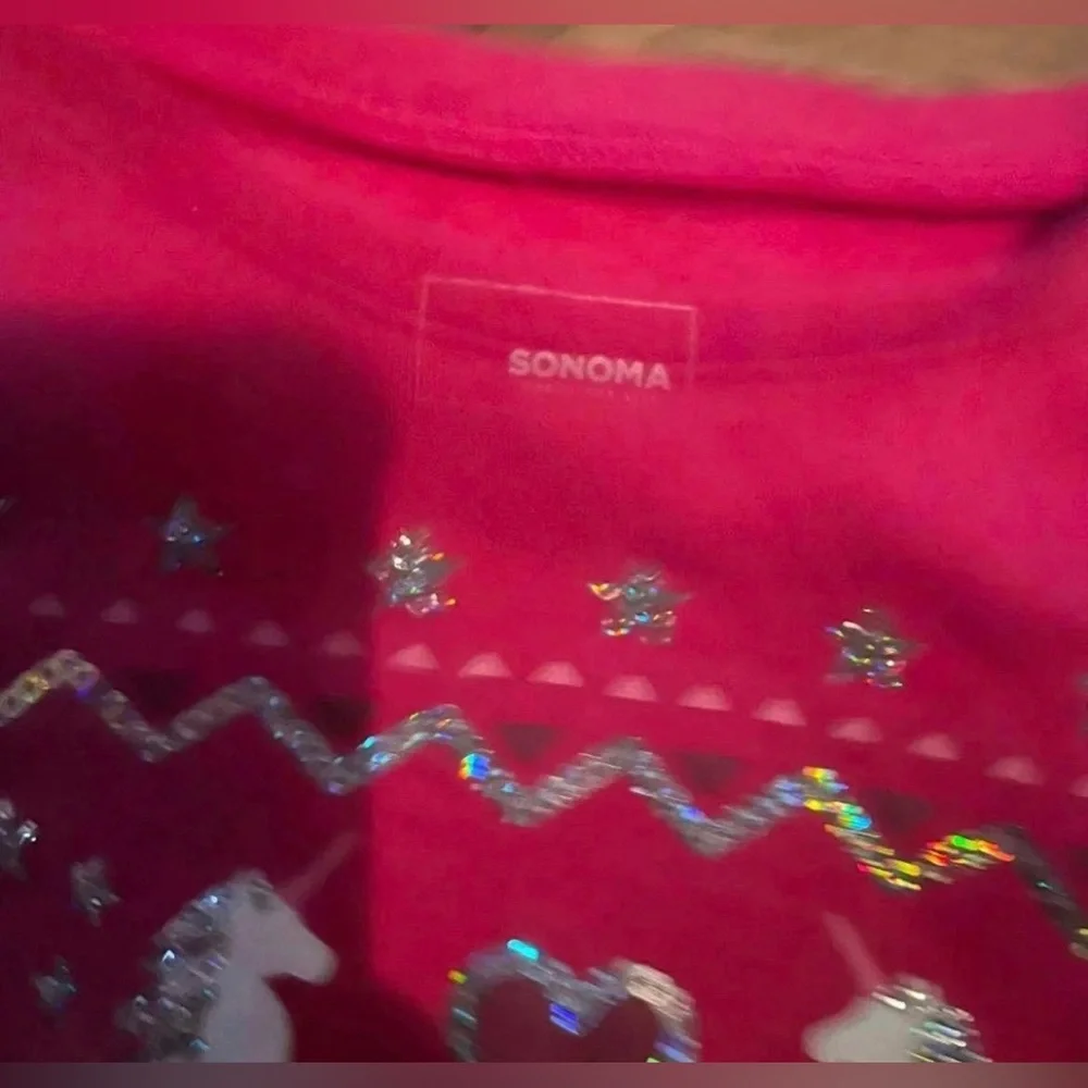 Girls glitter unicorn sweatshirt 4 sonoma fall winter